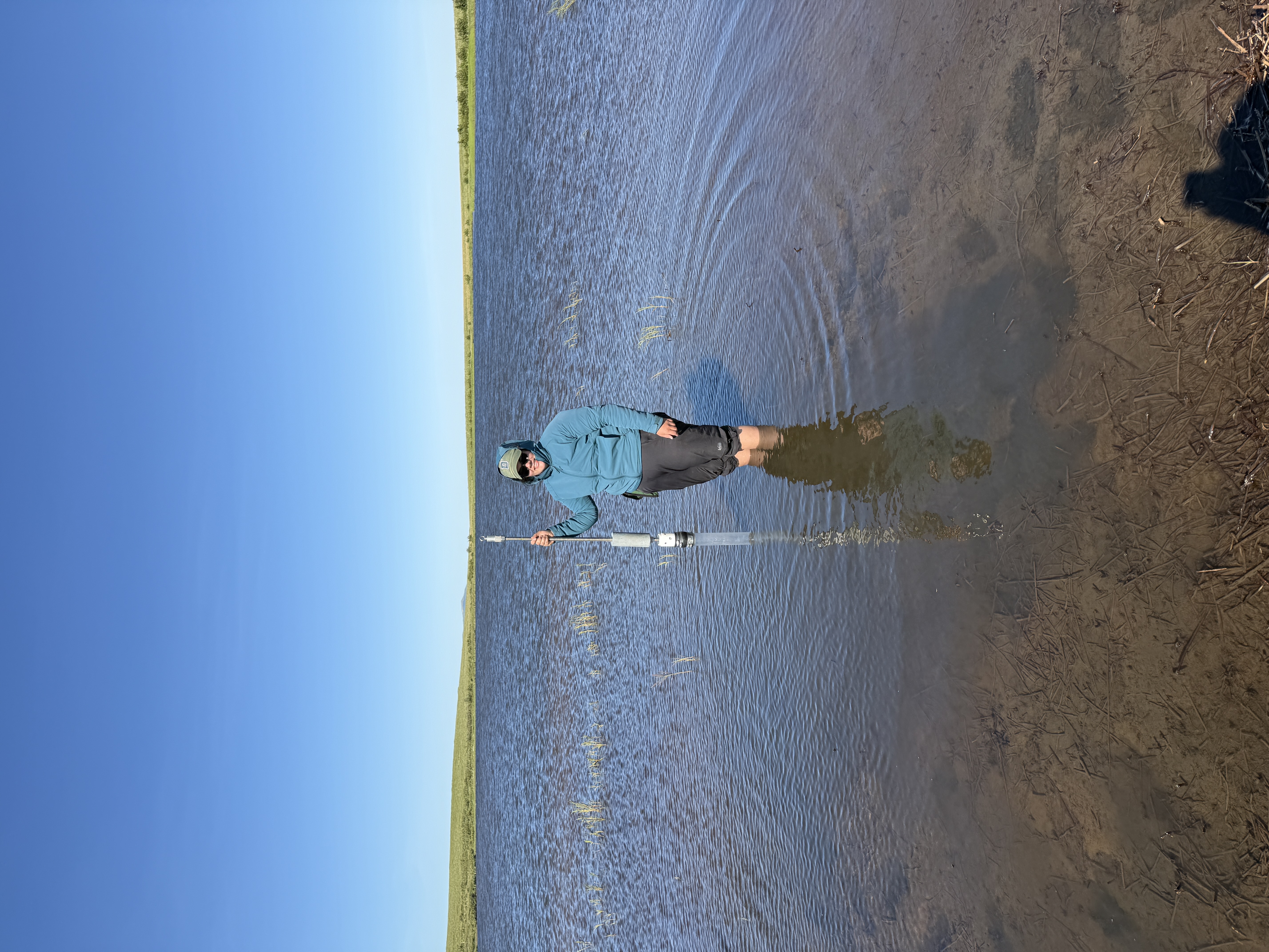 Standing in Lake